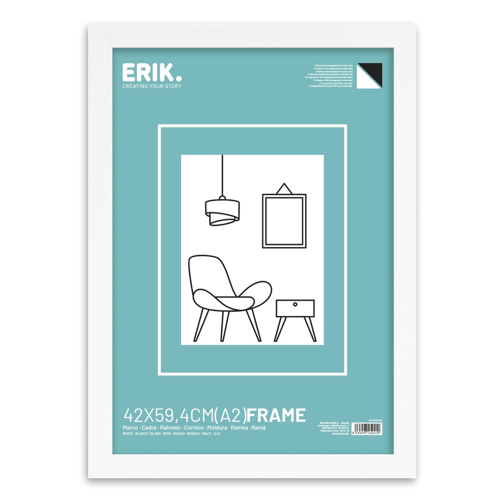 Grupo Erik - A2 42X59.4Cm Mdf White Frame Cadre - Multicolore